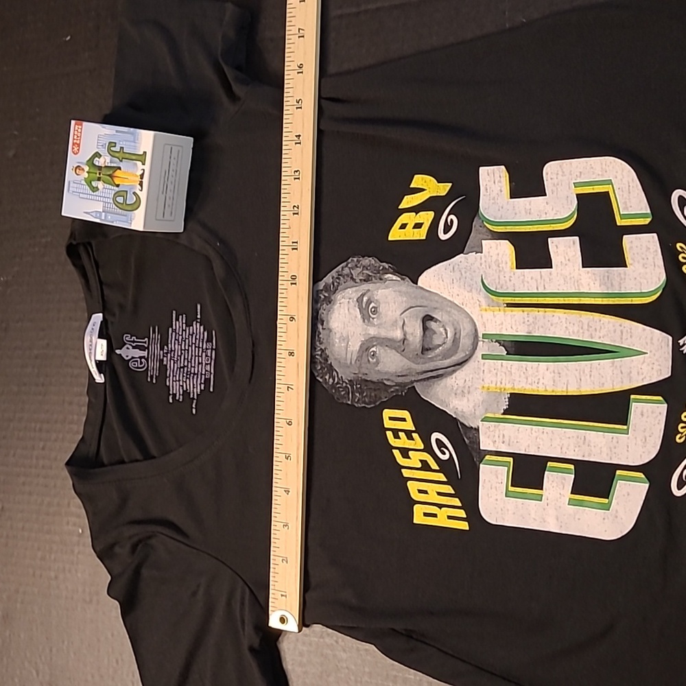 ELF 'Raised by Elves' Graphic T-Shirt And Mini Snowglobe With 2 Magnet